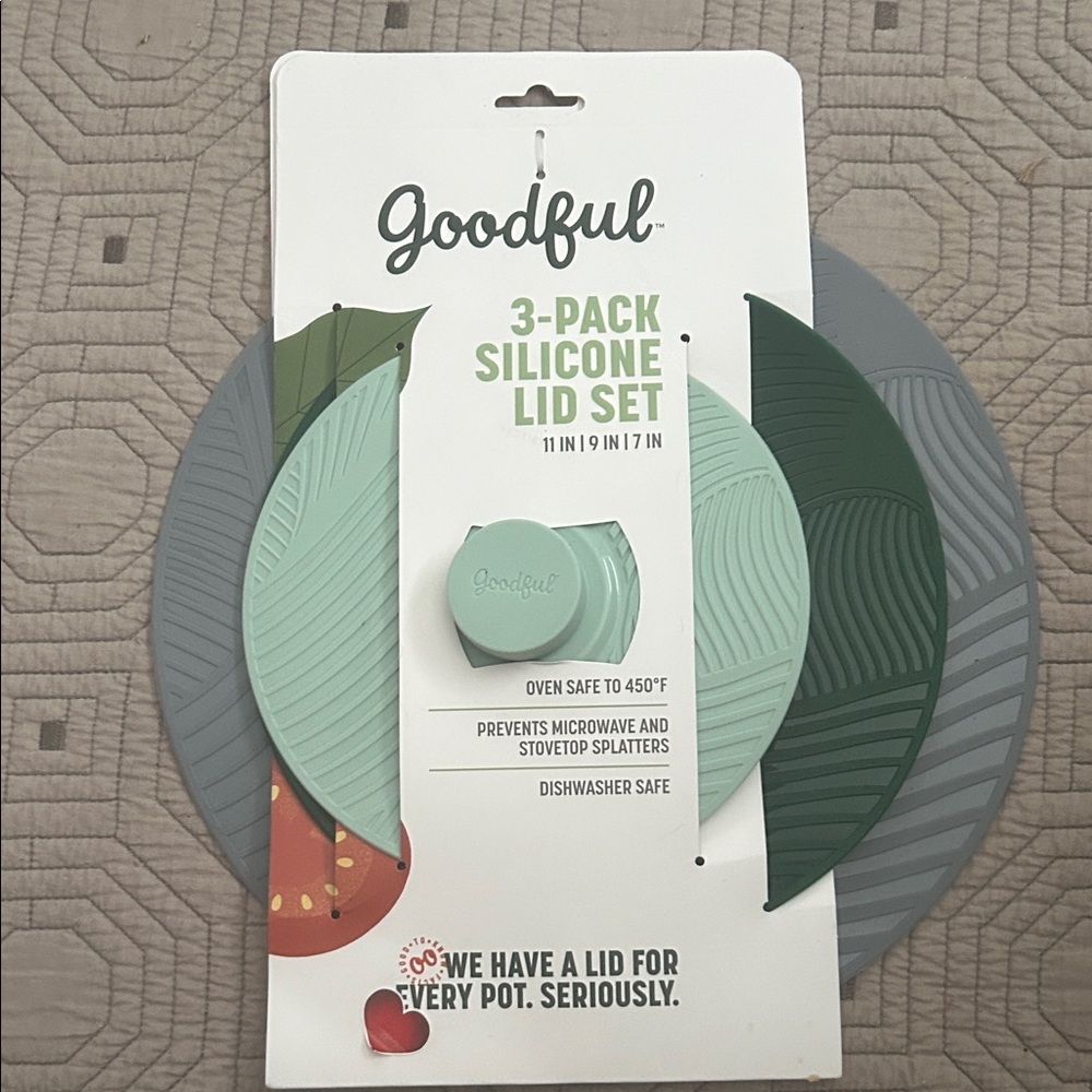 Silicone Lid Set - Green and Gray
